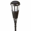 Newhouse Lighting Solar LED Island Torches w/Flickering Flame, Dusk to Dawn, Black, PK 2 FLTORCH2-B